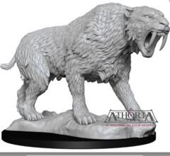 WizKids Deep Cuts Unpainted Miniatures: W14 Saber-Toothed Tiger